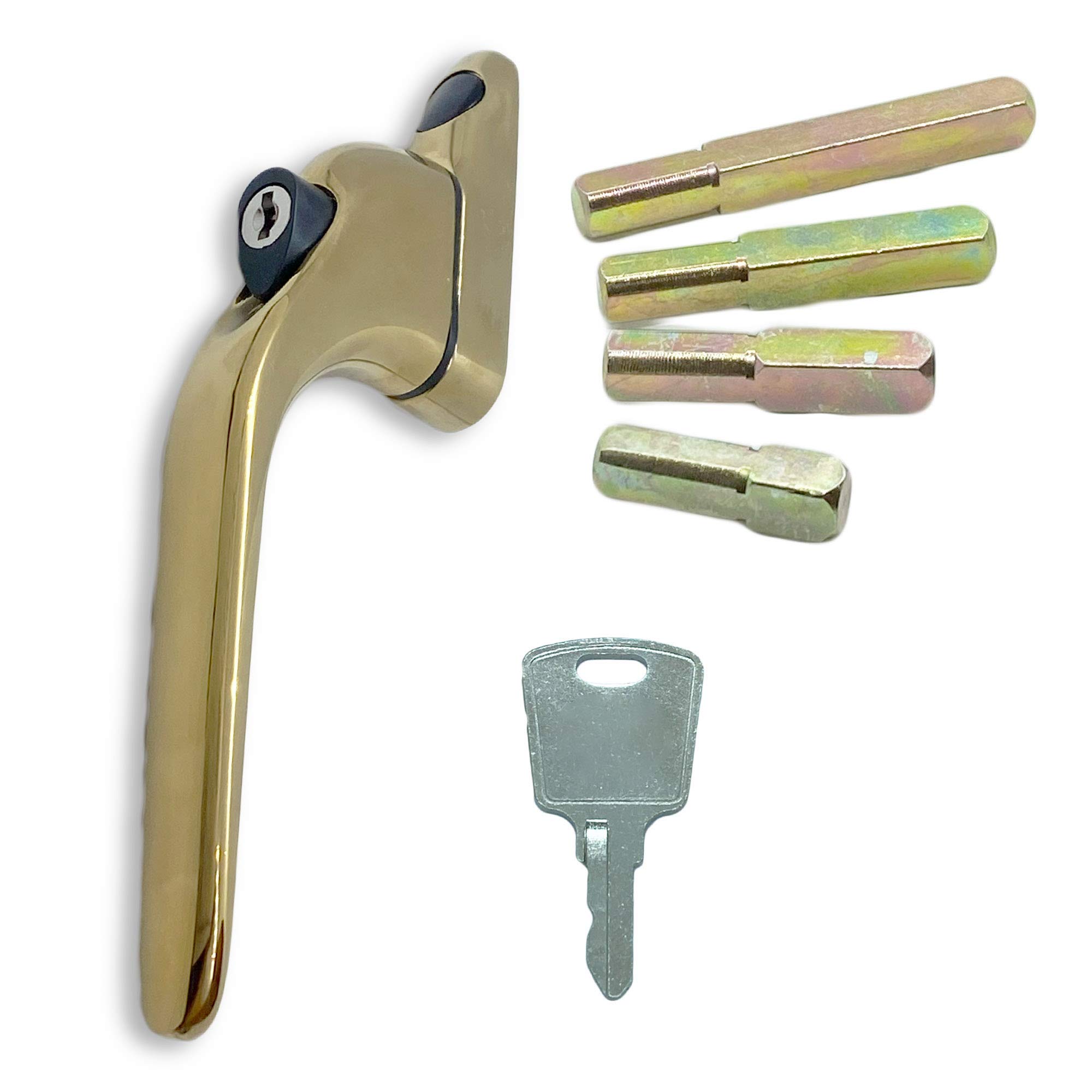 UPVCSTORE Gold UPVC Universal Inline Window Handle Double Glazing Espag Lock Smart Spindle