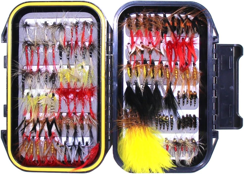 Radical box. Wet fly box. wet flies in box.