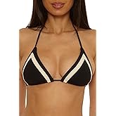 Becca Womens Coast Line Triangle Bikini Top, Adjustable, Tie Back, Swimwear Separates for Women