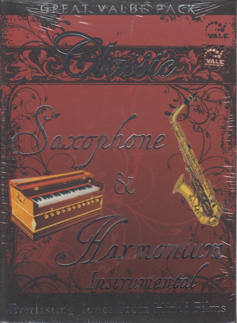 Various Classic Saxophone & Harmonium Hindi Tunes Instrumental 2 CD