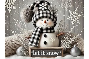 TCDZMYGS Christmas Stamped Cross Stitch Kits for Beginners Adults,Snowman Patterns Dimensions Needlepoint Art Crafts,Counted Cross Stitch Kits Embroidery Kits for Beginners Adults for Home Decor 11.8x15.7inch