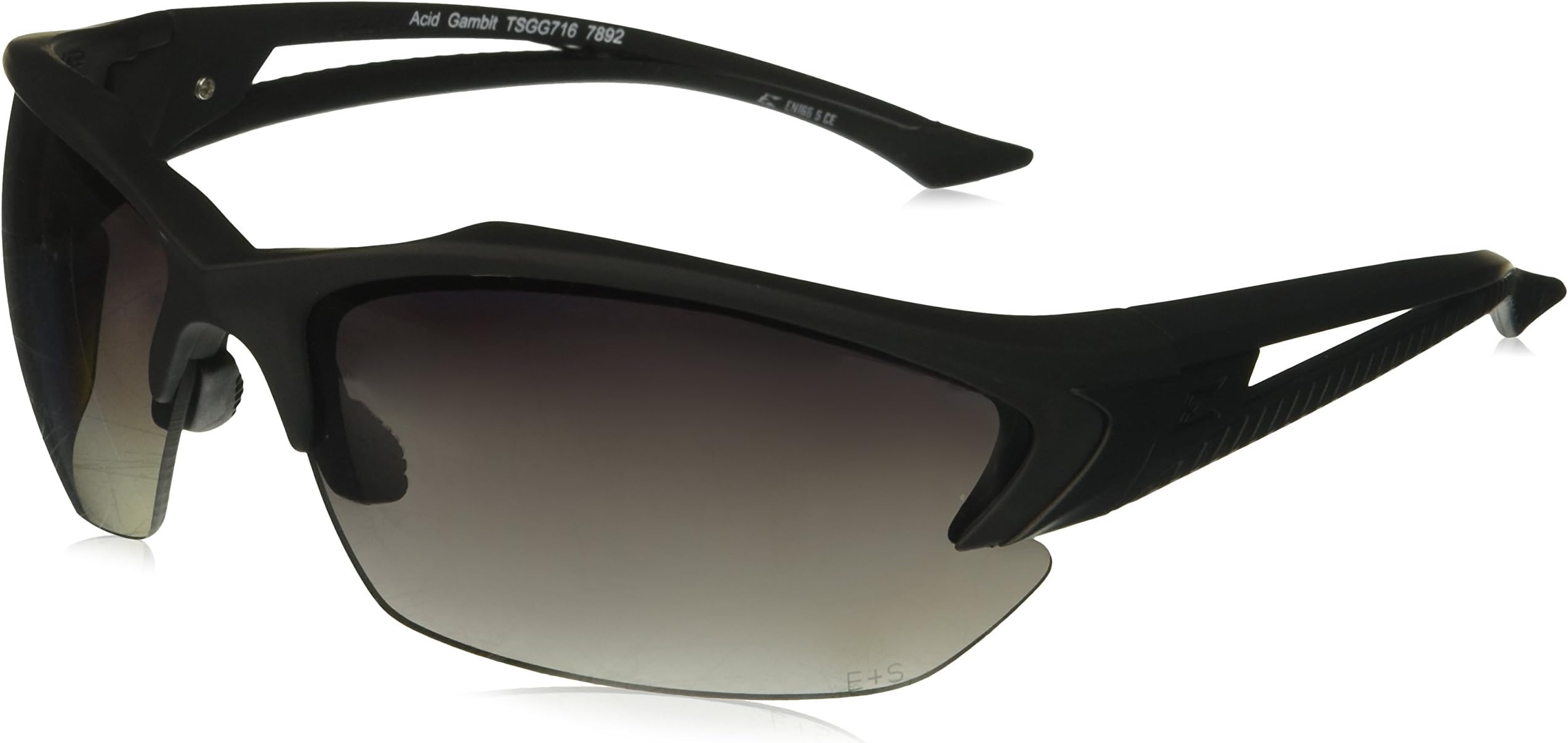 Edge Tactical Eyewear Tsgg716 Acid Gambit Matte Black with Polarized Gradient Smoke Lens
