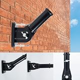 Foribyw Flag Pole Kit 6FT Wall Mount Stainless Steel Black Mounting Bracket view 4
