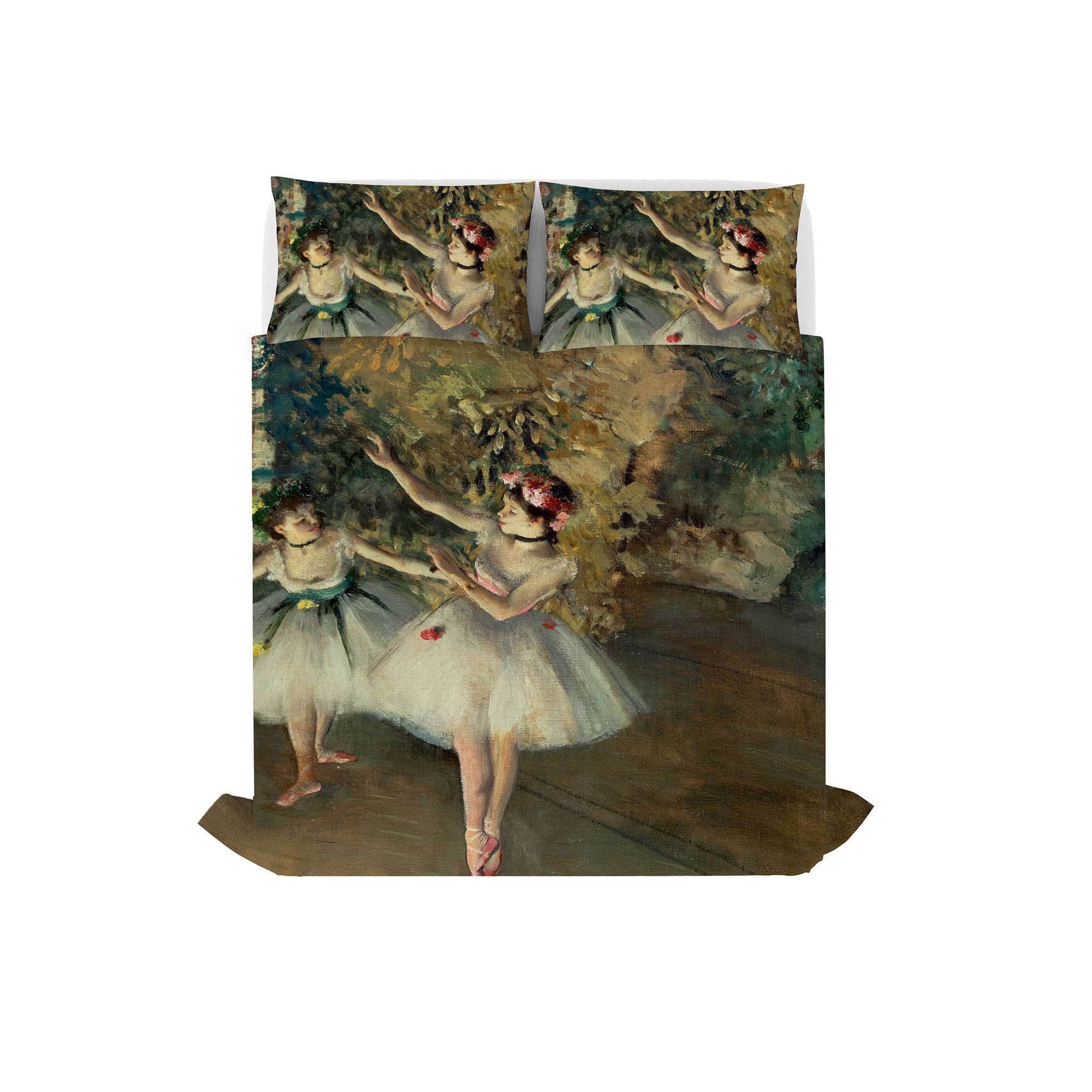 Sogni d'Autore Bed Linen Set (Flat Sheet 255x300cm + 2 Pillowcases 52x82cm with Internal Flap), SD03, 100% Cotton, DOUBLE