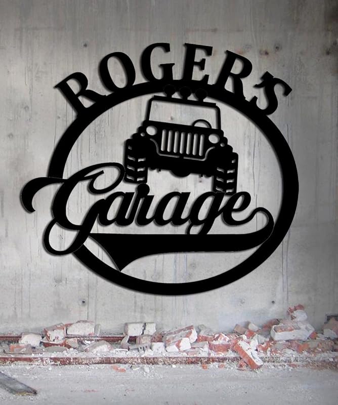 Amazon.com: 4x4 Off Road Garage - Personalized Sign - Metal Wall Art