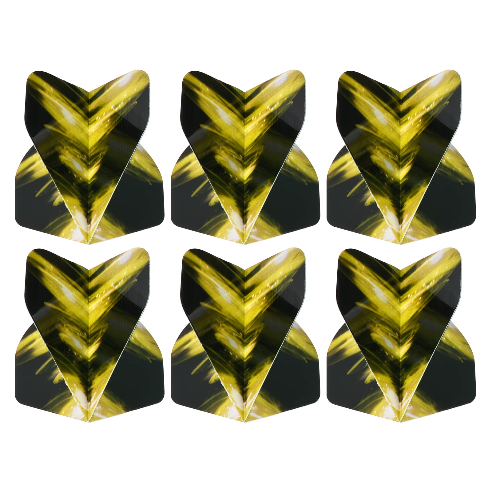 PATIKIL Dart Flights, 6 Pack PET Standard Darts Accessories Replacement Parts for Soft Tip Steel Tip, Black, Yellow