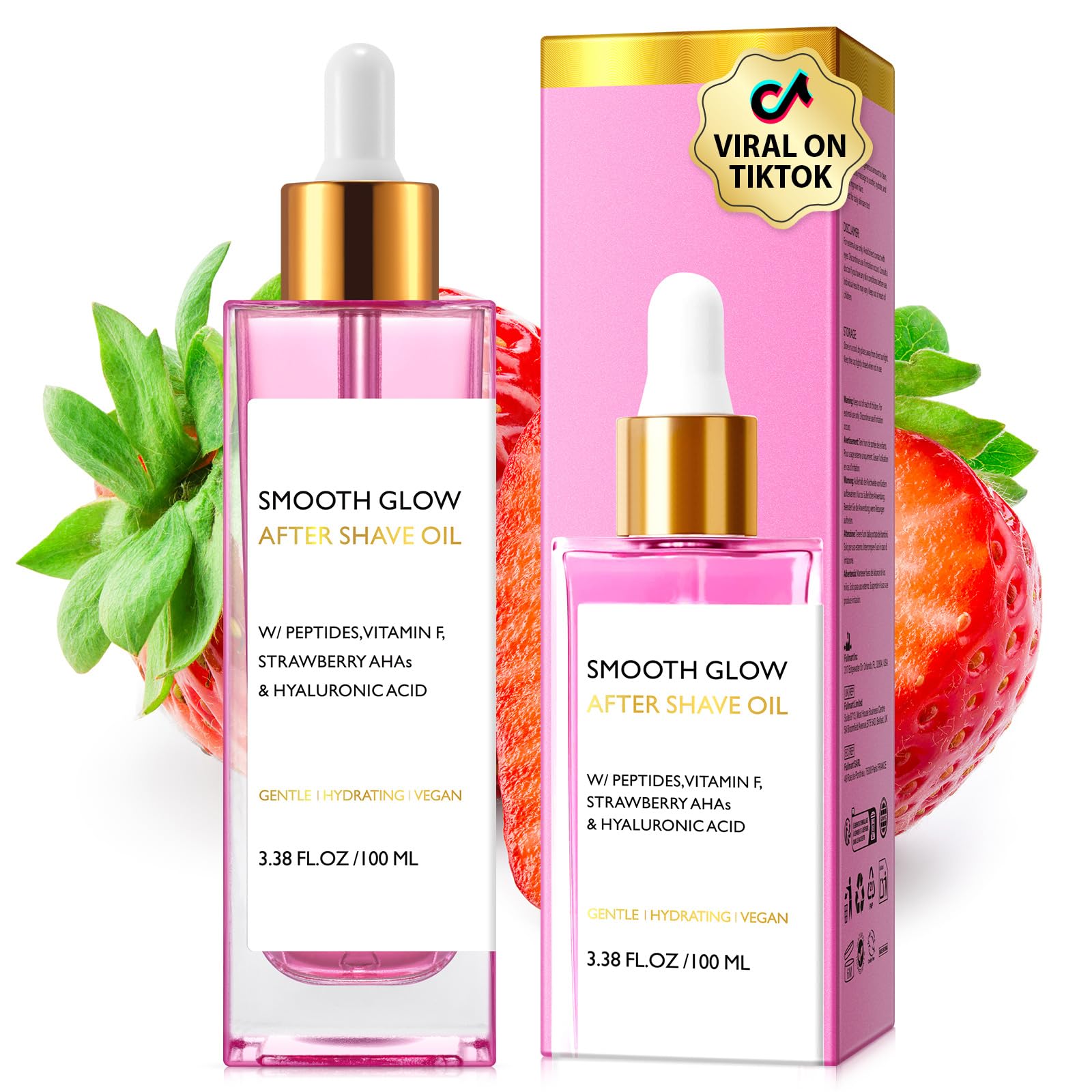 Photo 1 of 100ML After Shave Oil,Strawberry Scent After Shave for Women,After Shave Serum,Prevent Ingrown Hairs & Dryness,Soothes & Hydrates (1 pack)