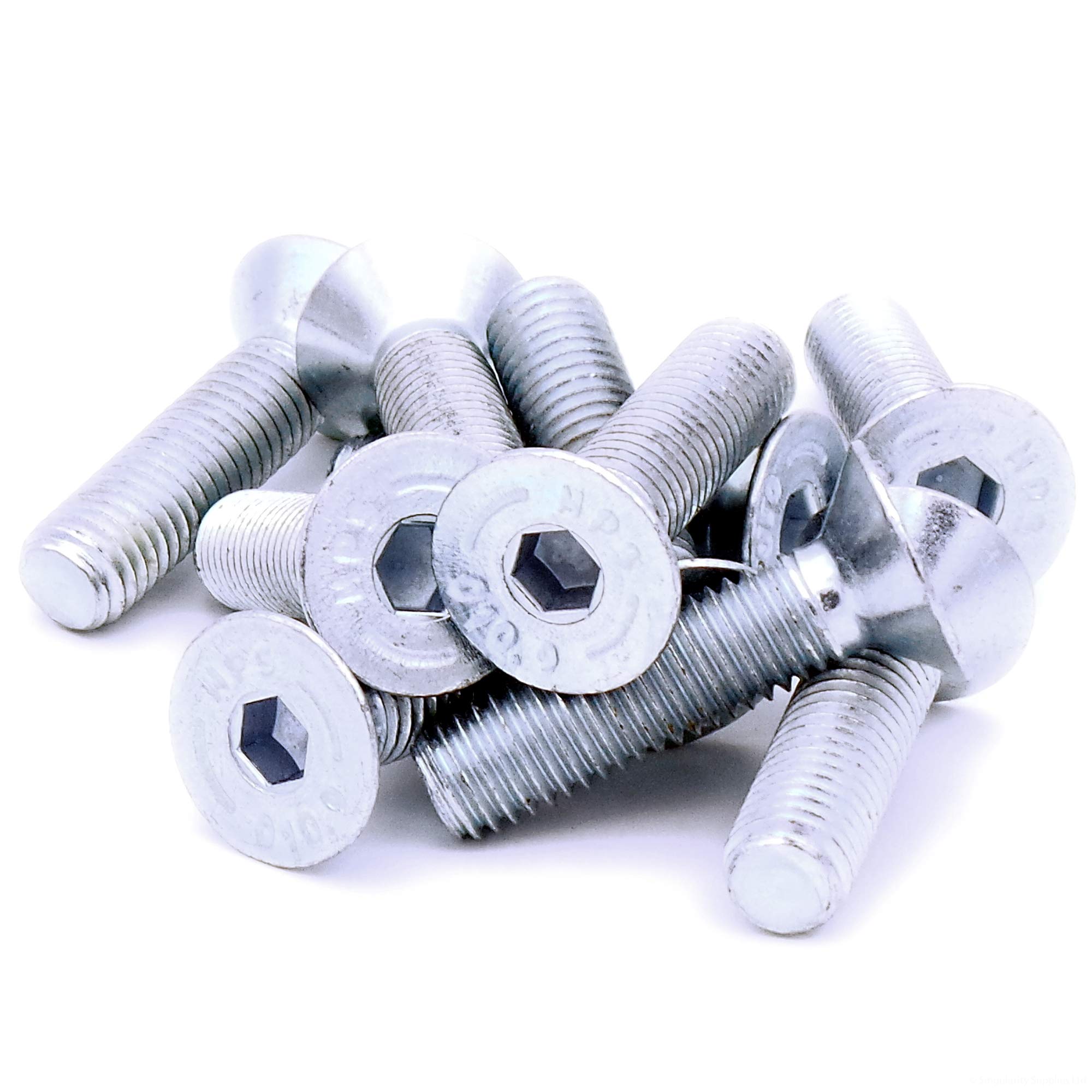 M6 (6mm x 8mm) Hex Socket Countersunk Machine Screw (Bolt) - Stainless Steel (A2) (Pack of 20)