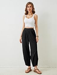 Xiaoxuemeng Womens Baggy Wide Leg Pants Casual