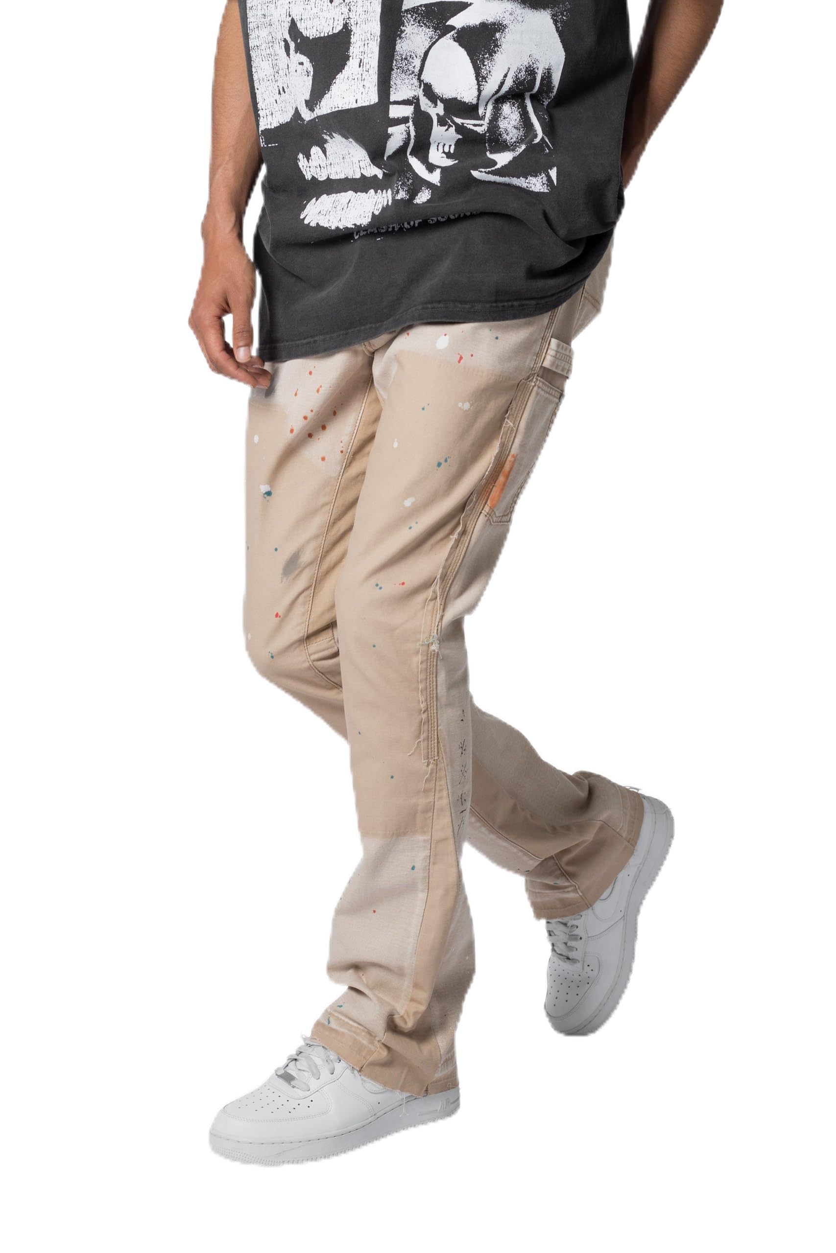 mnml Men’s B243 Flare Denim, Khaki