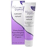 Blossom Lube Organics, Personal Lubricant for Women 4 Fl Oz - pH Balanced, Non-Irritating, Water Based Personal Lubricant, Fr