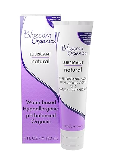 Blossom Lube Organics Personal Lubricant for Women 4 Fl Oz - pH Balanced,  Non-Irritating, Water Based Personal Lubricant, Free of Harsh Ingredients,  Toy Friendly in Kenya | Whizz Lubricants