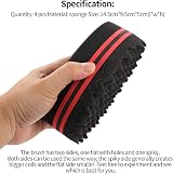 LJHOME 4pcs Hair Sponge Brush Afro Coils Wave Twist Dreadlocks Double Side view 4