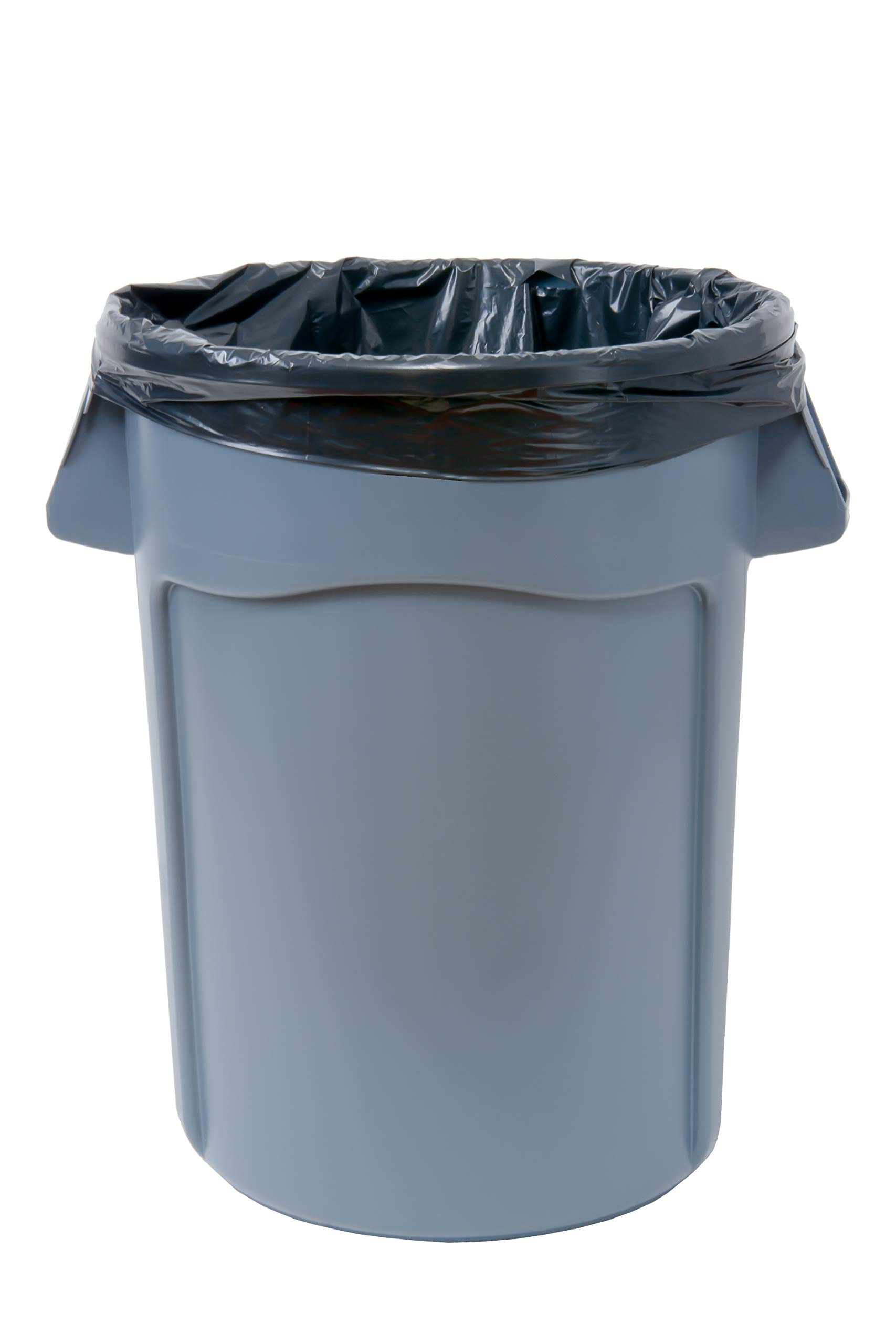 100 Plastico 44 Gallon Trash Can Drum Liners (Black) Large Trash Bags