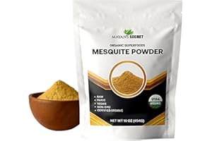 MAYAN'S SECRET Mesquite Powder USDA Certified Non GMO, Vegan Protein Superfood Natural Fiber - Perfect for Smoothies and Baking 16 Ounces