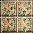 FASÄDE Traditional Style/Pattern 10 Decorative Vinyl Glue Up Ceiling Panel in Copper Fantasy (12X12 Inch Sample)