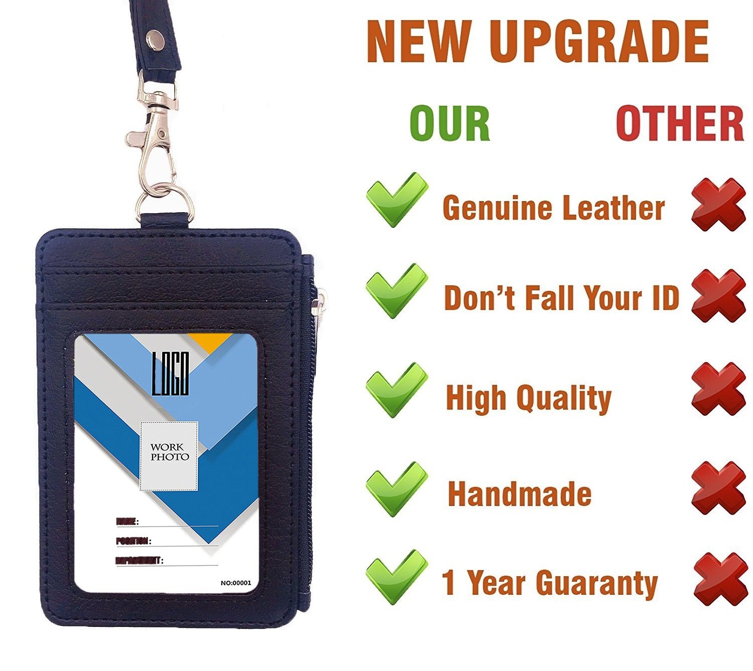 Driving Licence Badge Application Form, Id Badge Card Holder Wallet With 5 Card Slots1 Side Rfid Blocking Zipper Pocket And 20 Neck Lanyardstrap For Offices Id School Id Driver Licence, Driving Licence Badge Application Form