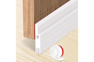 Silicone Door Draft Stopper, 2" Width x 39" Length Door Weather Stripping, Rubber Door Draft Stopper for Under Door Seal Gap 