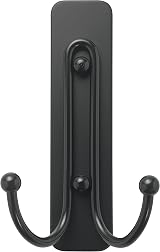 Command Decorative Double Hook Matte Black Metal Medium 2 Hooks 1.8kg Damage view 9