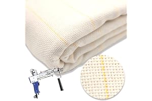 TUFT DREAM Primary Tufting Cloth with Marked Lines, Large Size Needlework Fabric, Monk's Cloth for Tufting Gun, Rug-Punch, Punch Needle, 45''x45''