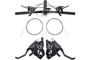 TOBWOLF Bicycle Brake Levers Shifter, 3x7/8 21/24 Speed Mountain Bike shifters Set, Left Right Brake Lever Shifter Kits with 