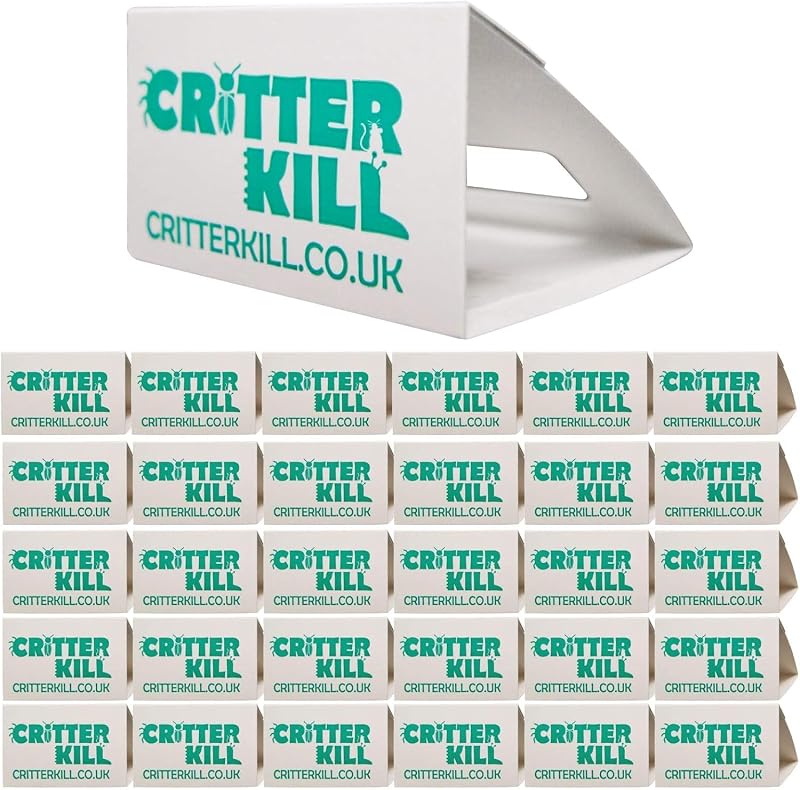 CritterKill Spider Trap 30 Pack - Child & Pet Safe, Eco Friendly Glue