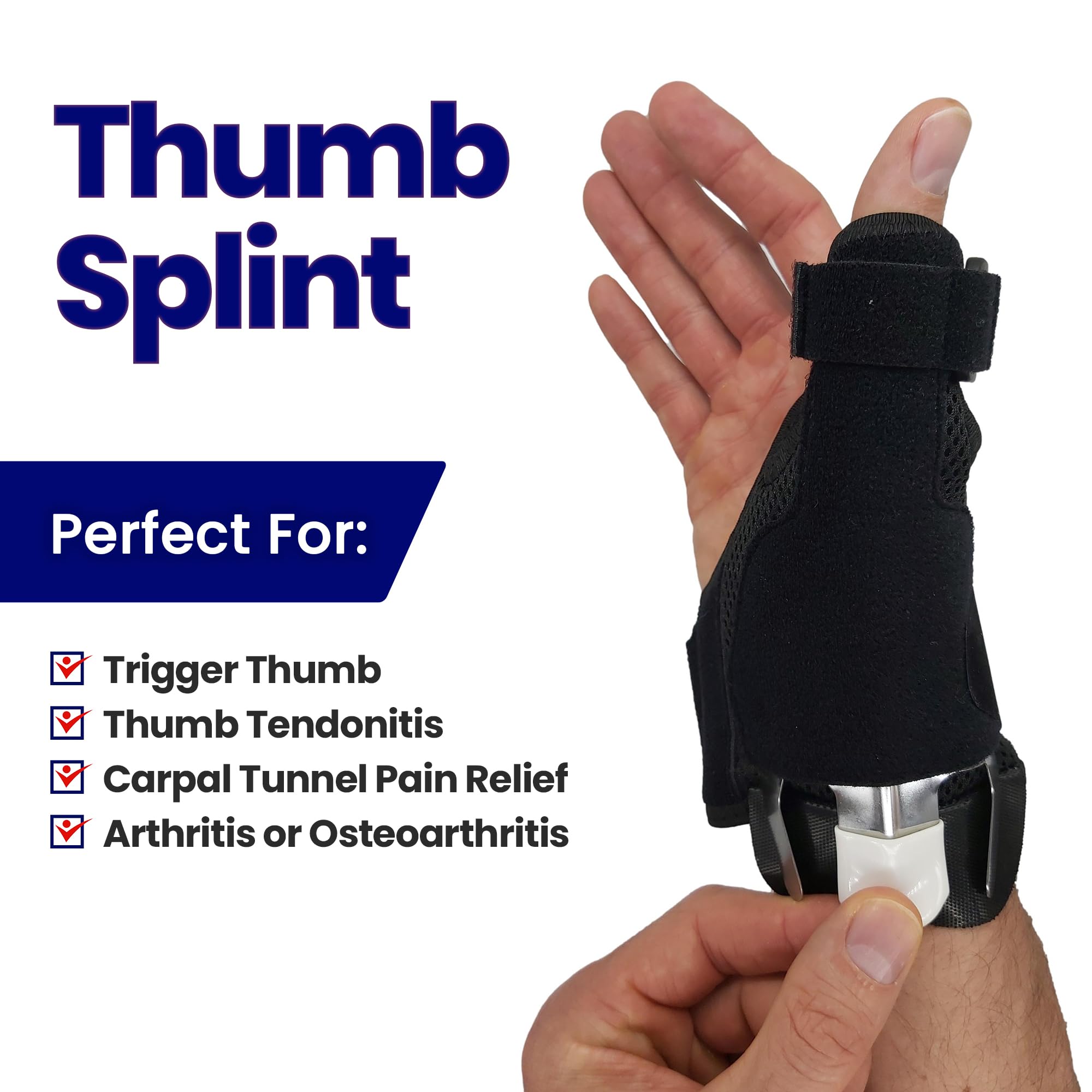 Thumb Brace Thumb Splint CMC I Trigger Thumbs Spica Splint Arthritis Pain Relief & Support I Wrist Brace & Stabilizer For Joint Tendonitis Tenosynovitis I Hand Braces Left & Right Hand