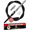 M. ROSENFELD Hookah Hose with Hookah Adapter & Mouthpiece - Cleanable Hookah Hose Silicone (60 in) and Convenient Aluminum-Made Mouthpiece (15 in) Modern Hookahs & Accessories and Hookah Hoses