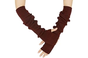 Farlenoyar Warm Cashmere Long Arm Gloves for Women Cozy Winter Fingerless Gloves Soft Arm Warmers,Great Holiday Gift