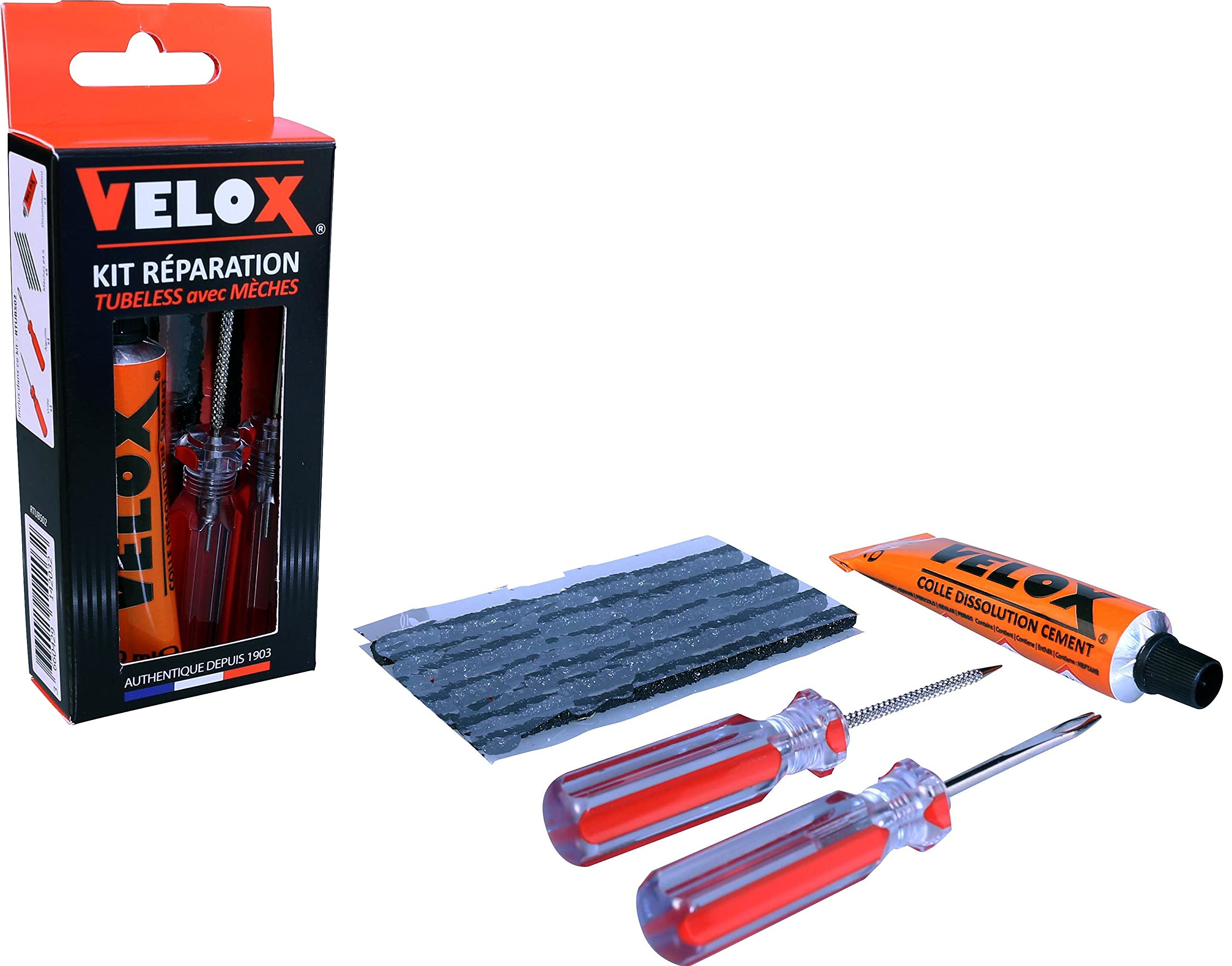 Velox Cycling Tubeless Puncture Repair Kit with Plugs