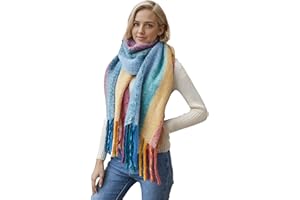 MissShorthair Scarves for Women Winter Warm Long Blanket Fashion Thick Ladies Scarf Big Fringe Shawl Wrap