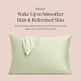 Kitsch Satin Pillowcase with Zipper Sage 48x66 cm - Hair & Skin view 2