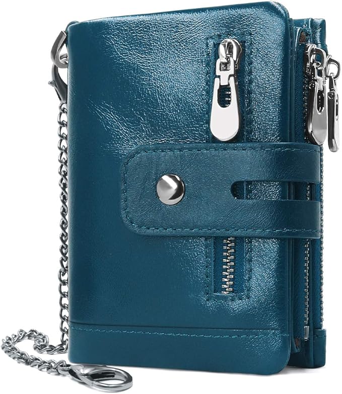 REETEE Damen Geldbörse klein Geldbeutel Damen Leder Reißverschluss ...