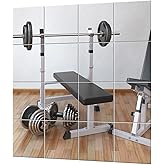 EVENLIVE® Gym Mirrors for Home Gym,16PCS Glass Wall Mirror Tiles, 12" Full Body Length Mirror Sticker, Frameless Mirror Panel