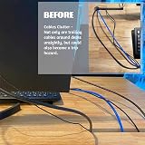 Shakeel 1/2" 10Ft White Cable Tidy Sleeve USB Computer Wire Management Cord view 6