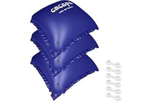 CACSPS 3 Pack Pool Pillow for for Above Ground Pools, 4x4 Ft Pool Air Pillow for Closing Winter Pool Winterizing Kit for Ground Pool, 0.5mm PVC Material, 2X 16.5Ft Rope (Blue)