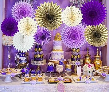 purple gold baby shower theme