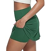 ODODOS Womens's High Waist Tennis Skirts Cloud Feeling Built-in Shorts Athletic Golf Casual Skorts with Pockets
