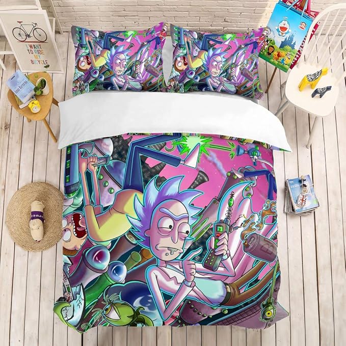 bed linings BettwäscheSet Rick and Morty 3DDruck 3teiliges Set