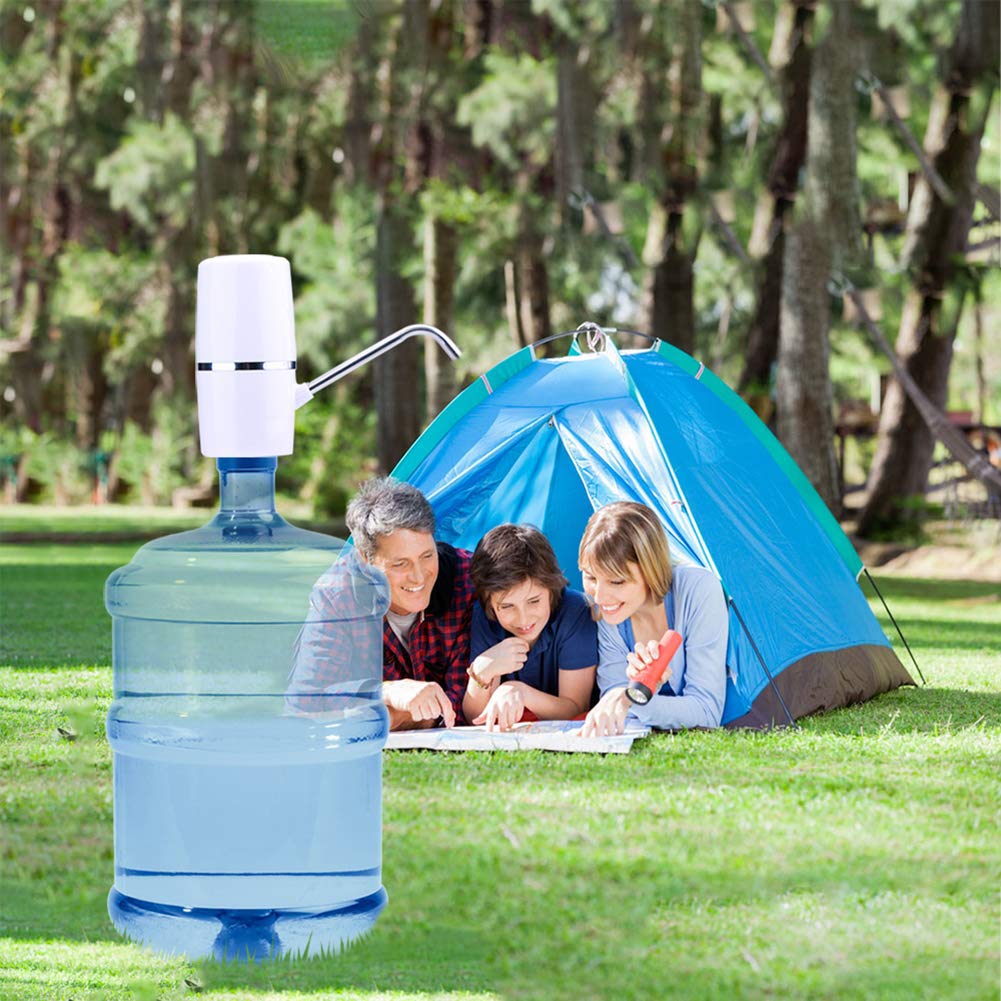 Myvision 2 Pack Electric Portable 5 Gallon Water Dispenser, Universal Micro USB Charging Water Bottle Pump, 3-5 Gallon Jug Water Dispenser with Silicone Cap (Mode 3 1pcs)