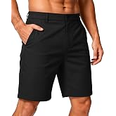 WEKUOL Men's Golf Shorts 7 Inch Stretch Casual Dress Shorts with 4 Pockets | Elastic Waistband, Flat Front, Lightweight, Quick Dry, Breathable for Daily Athletic Business Work Travel