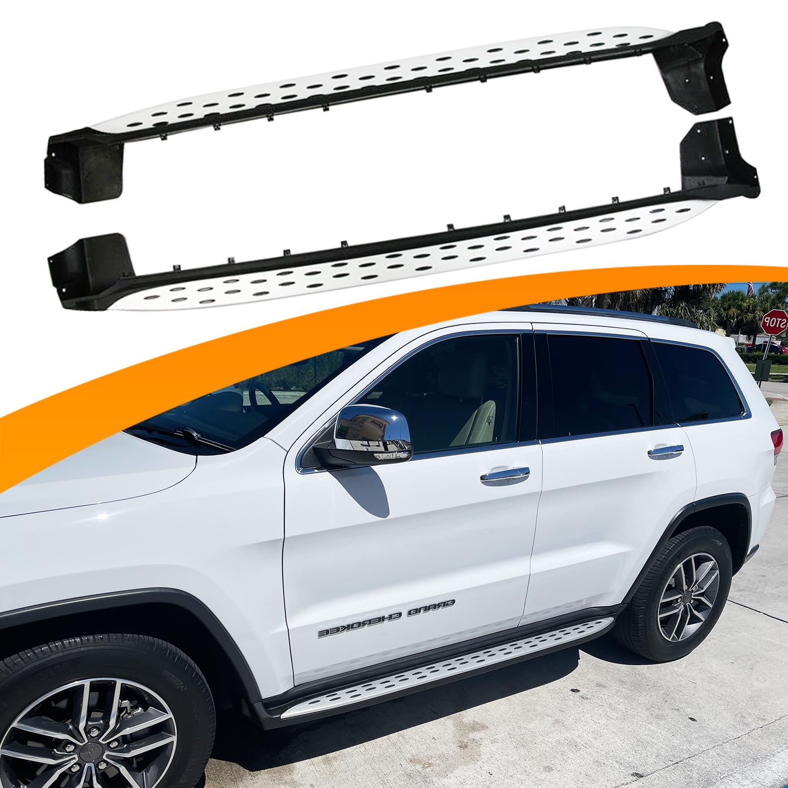 Photo 1 of (used item)Snailfly Fit for 2011-2021 Jeep Grand Cherokee Running Boards Side Step Nerf Bar