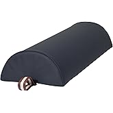 Master Massage 6"x26" Large Half Round Bolster Pillow – Black, Semi-Round Cushion for Massage Tables, Yoga, and Physical Therapy