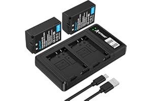Artman EN-EL25 EN-EL25A Battery 1600mAh 2-Pack and USB-C LCD Dual Charger Compatible with Nikon Z50, Z30, ZFC Camera 4241 ENE