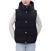 Rokka&Rolla Women’s Midweight Water-Resistant Hooded Puffer Vest