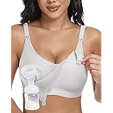 As Fairy Wireless Seamless Pumping Bra Hands Free Nursing Bra Wirefree Comfort Wearable Breast Pump Brass