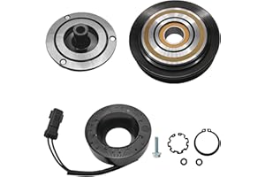 TINJO A/C Compressor Clutch Assembly Kit Plate Pulley Bearing Coil 1912 Replacement for 2008 2009 2010 Dodge Ram 1500, AC Air Conditioning Compressor Clutch Coil Auto Repair Kit