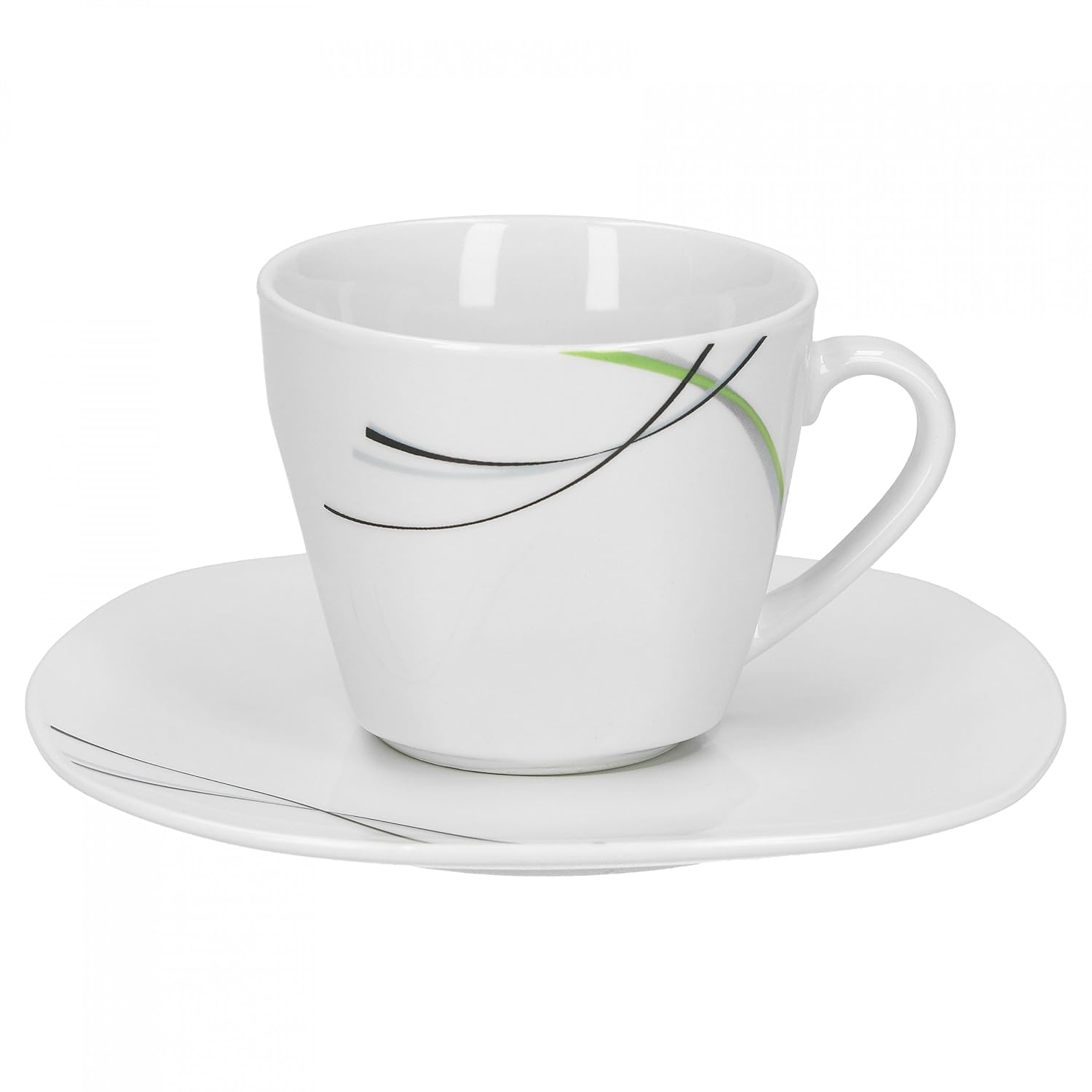 Van Well Lot de 6 tasses à café Donna de 20 cl + soucoupes