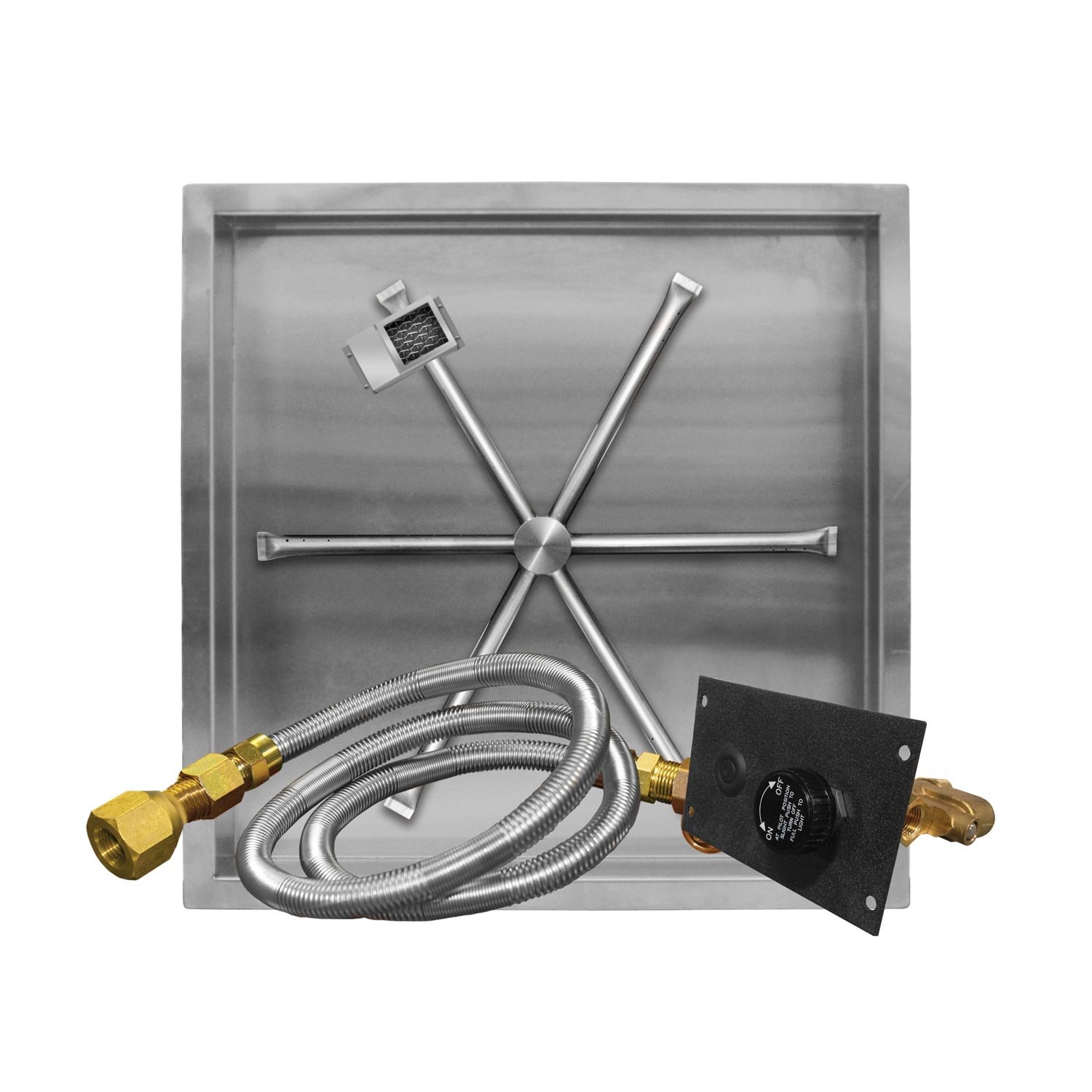 Firegear FPB38SBSTMSNLPK41 UL Listed Match Light Gas Fire Pit Burner