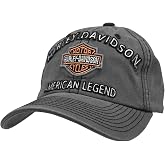 Harley-Davidson Men's Embroidered Bar &amp; Shield Baseball Cap, Charcoal